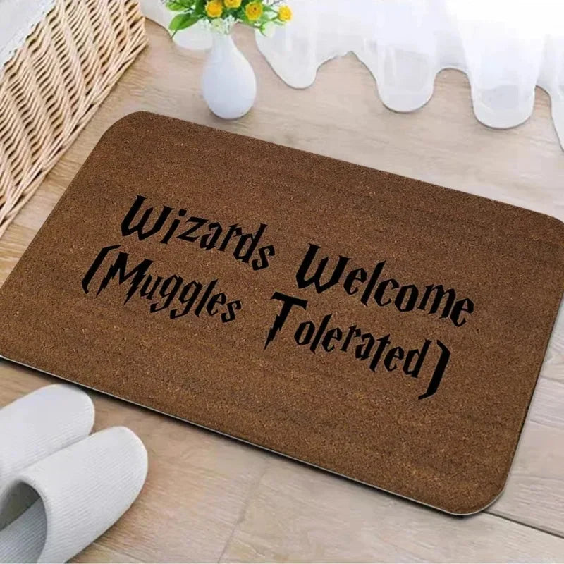 Cute Harry Potter Entry Rug Welcome Muggles Door Mat