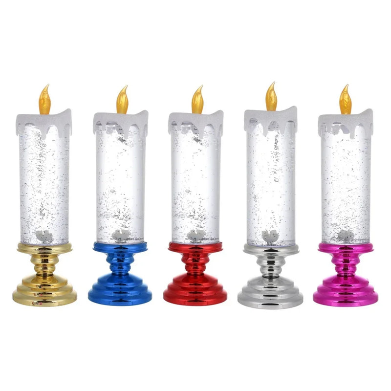 LED Candle Lights for Home Glitter Swirl Color Changing