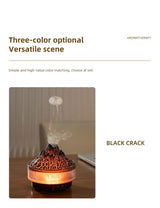 Glacier Lava Humidifier with 7-Color LED, Realistic Flame, Aroma Diffuser