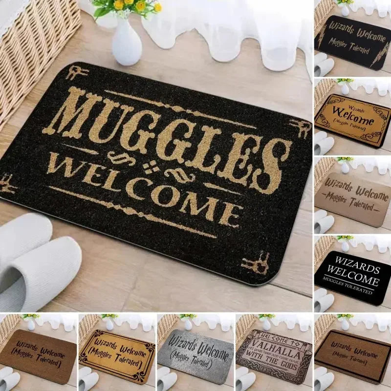Cute Harry Potter Entry Rug Welcome Muggles Door Mat
