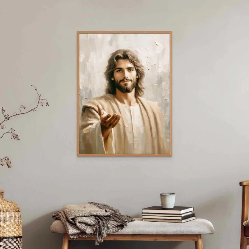 Modern Christian Jesus Children Art Poster