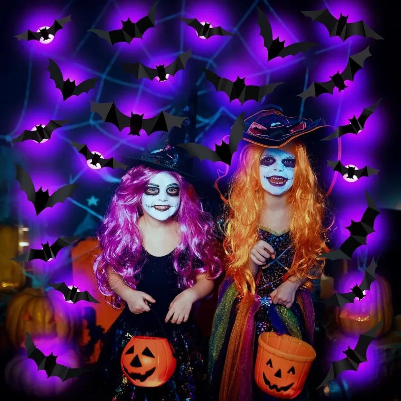 Creepy Bat Night Light LED Projector for Home Spooky Nights