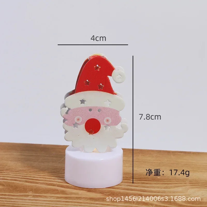 LED Electronic Candle Lights Christmas Trees Santa Claus Snowmen