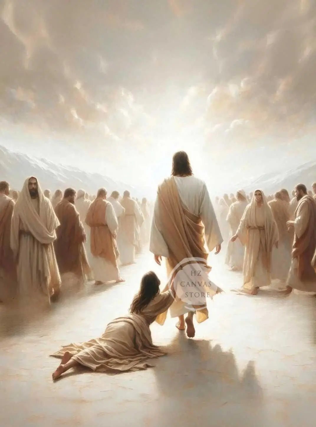 Modern Christian Jesus Children Art Poster