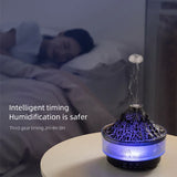 Glacier Lava Humidifier with 7-Color LED, Realistic Flame, Aroma Diffuser