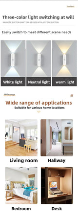 Motion Sensor LED Night Light RGB Magnetic Rechargeable