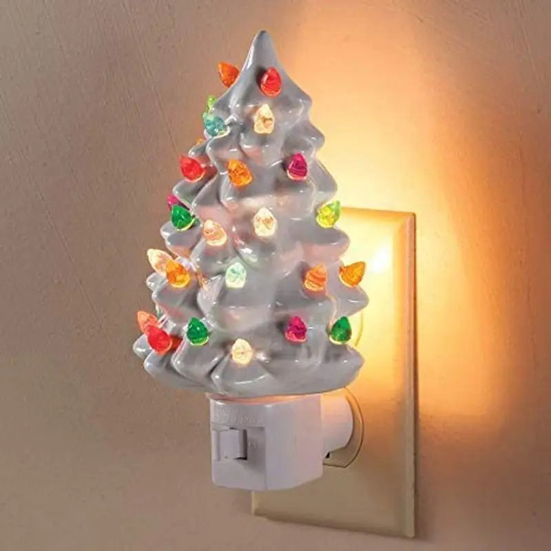 Christmas Tree Night Lamp Electric US Plug LED For Halloween Christmas Room Decoration Cute Children's Night Light Holiday Gifts