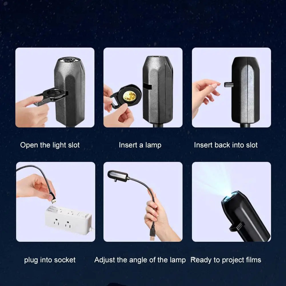 Christmas Projector Light With Xmas Tree 360° Rotatable