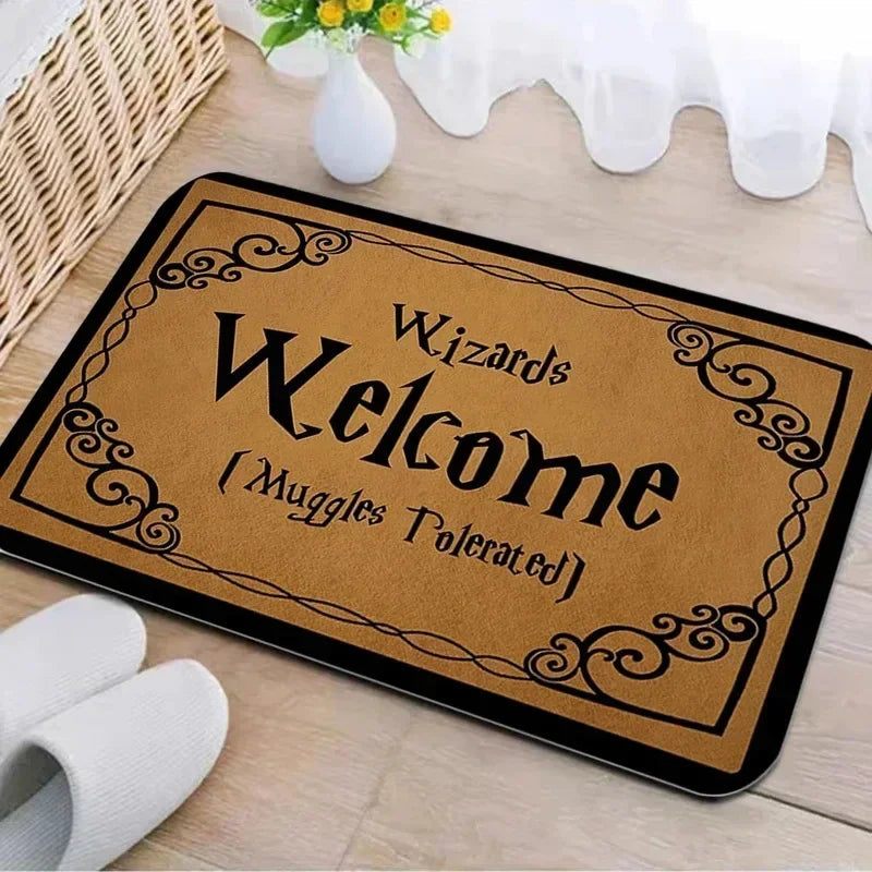 Cute Harry Potter Entry Rug Welcome Muggles Door Mat