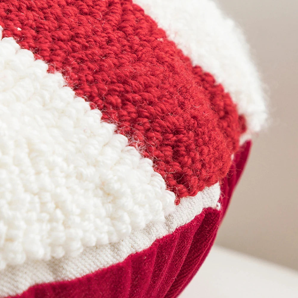 Christmas Candy Pillow with Stuffing Fluff Knitted