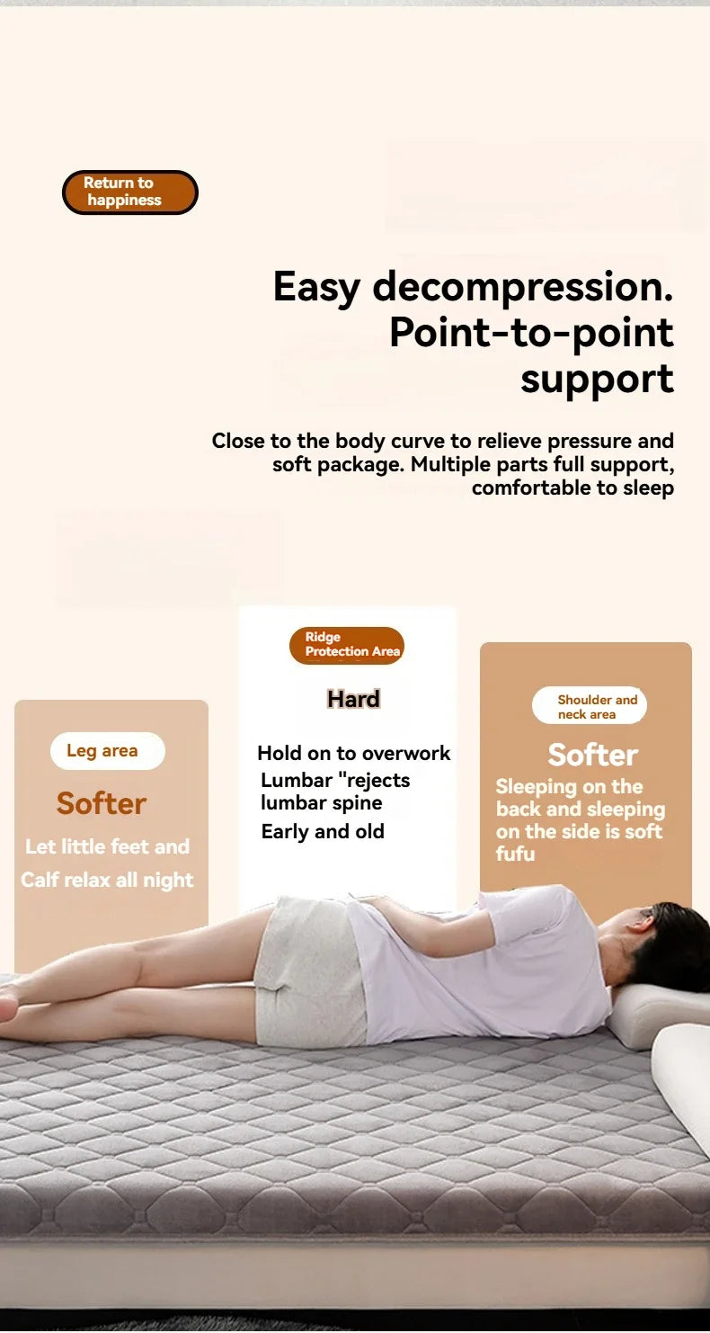 Portable Memory Foam Mattress Topper for Dorms and Rentals