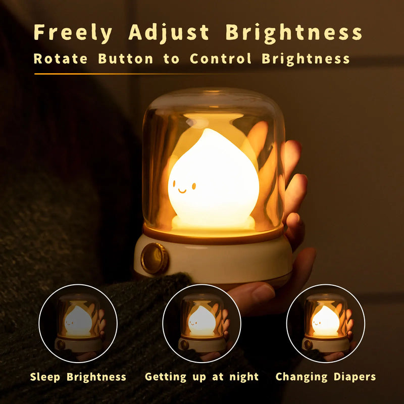 Flameless LED Candle USB Rechargeable Night Light