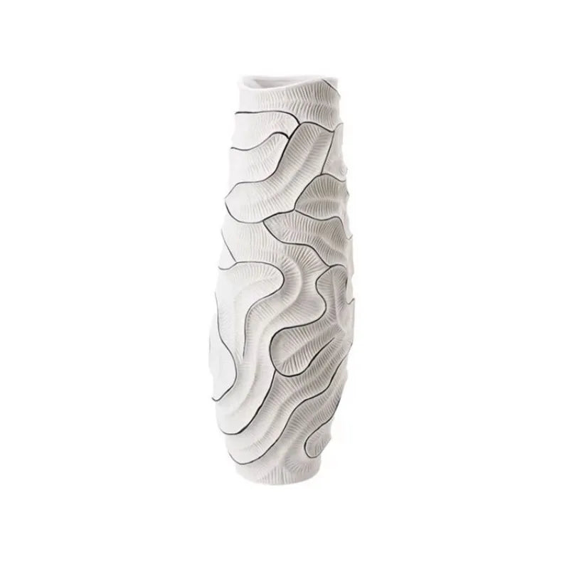 Elegant Nordic Ceramic Vase | Large Minimalist Decorative Container for Modern Décor🏺