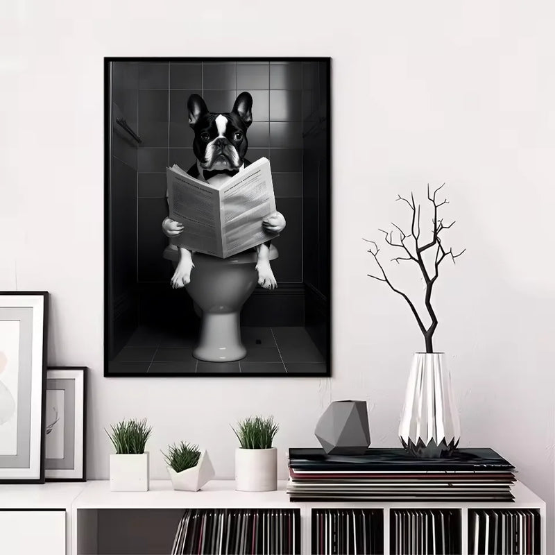 Funny Animal Bathroom Poster | Modern & Waterproof HD Wall Art