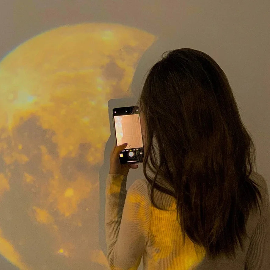 Moon and Planet Projector Mini LED Night Light Lamp