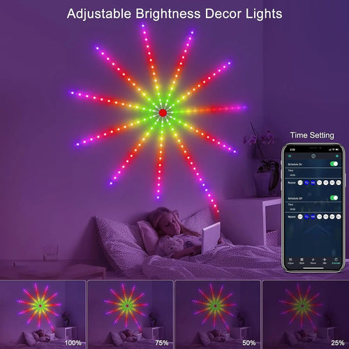 2025 Christmas Light Smart Fairy Firework Bluetooth Light Strip F