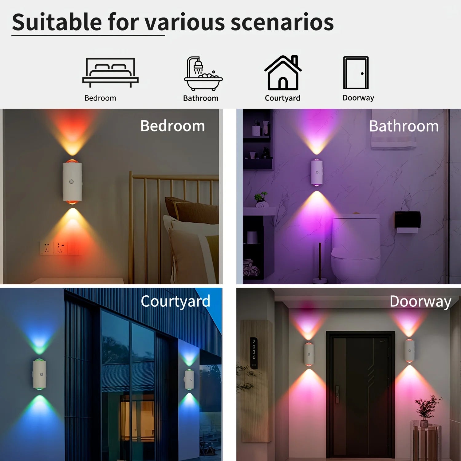 Smart Motion Sensor Night Light Type-C Rechargeable LED