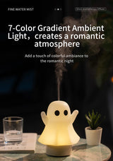 Cute Ghost Ultrasonic Air Humidifier with 7-Color LED