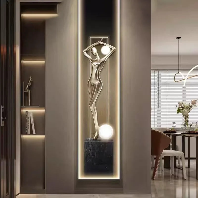 Modern Art Living Room Abstract Character Mural Lamp