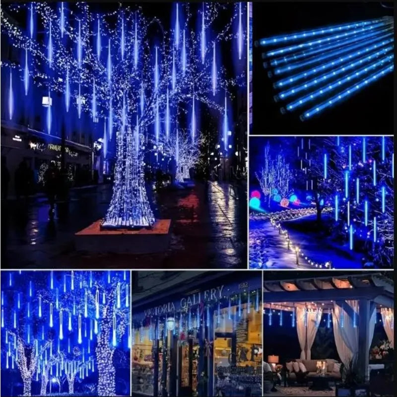 Christmas Lights Outdoor 8 Tubes Meteor Shower Lights