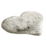 Soft Fluffy Heart Mat Cozy Plush Rug for Bedroom