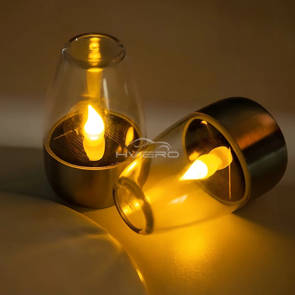 Waterproof Solar LED Flameless Candles for Outdoor Decor