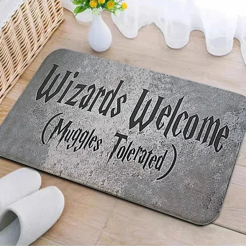 Cute Harry Potter Entry Rug Welcome Muggles Door Mat