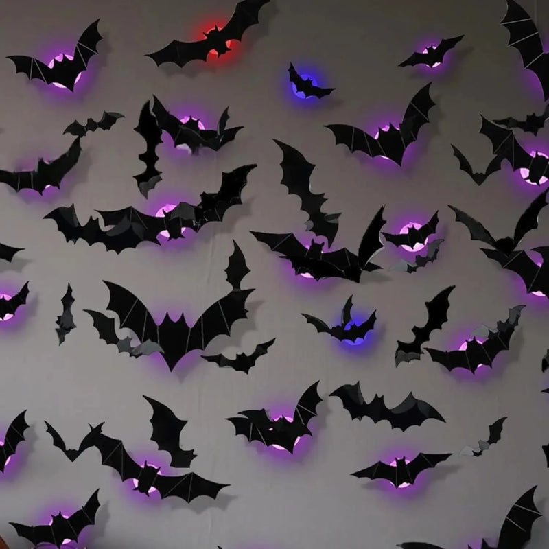 Creepy Bat Night Light LED Projector for Home Spooky Nights