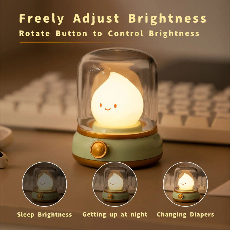 Flameless LED Candle USB Rechargeable Night Light