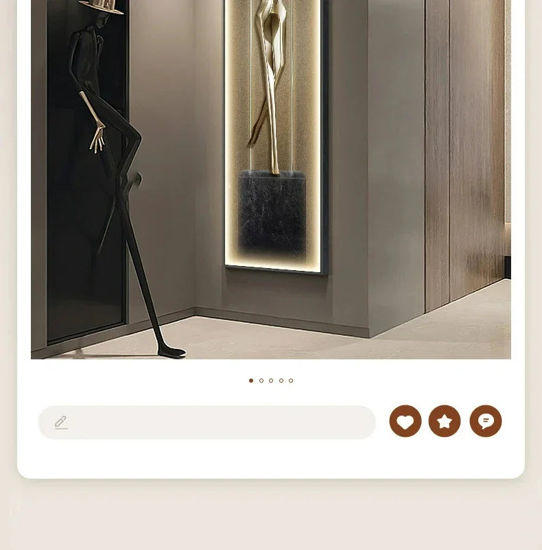 Modern Art Living Room Abstract Character Mural Lamp