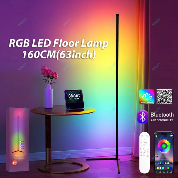 RGB Floor Lamp for Room Smart RGBIC Corner LED Light