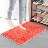 Chenille Bathroom Rug Soft Absorbent Non-Slip Floor Mat
