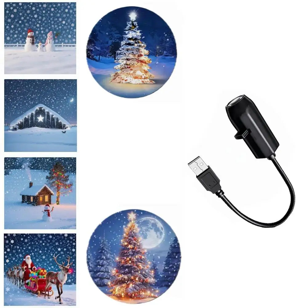 Christmas Projector Light With Xmas Tree 360° Rotatable