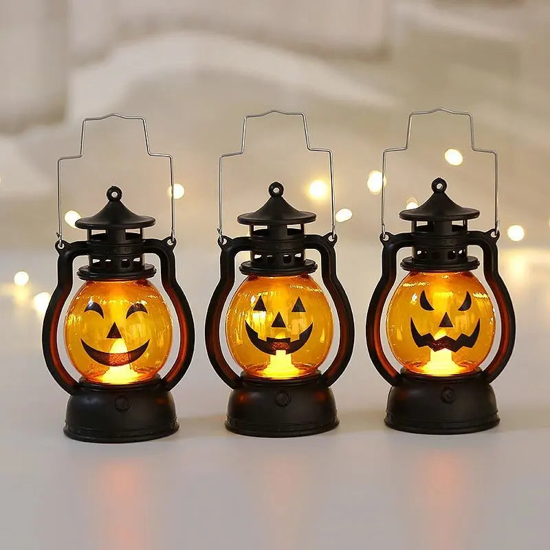 Halloween Pumpkin Ghost Lamp LED DIY Spooky Decor