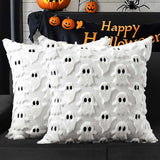 Ghost & Pumpkin Pillow Covers Set for Halloween Plush Soft