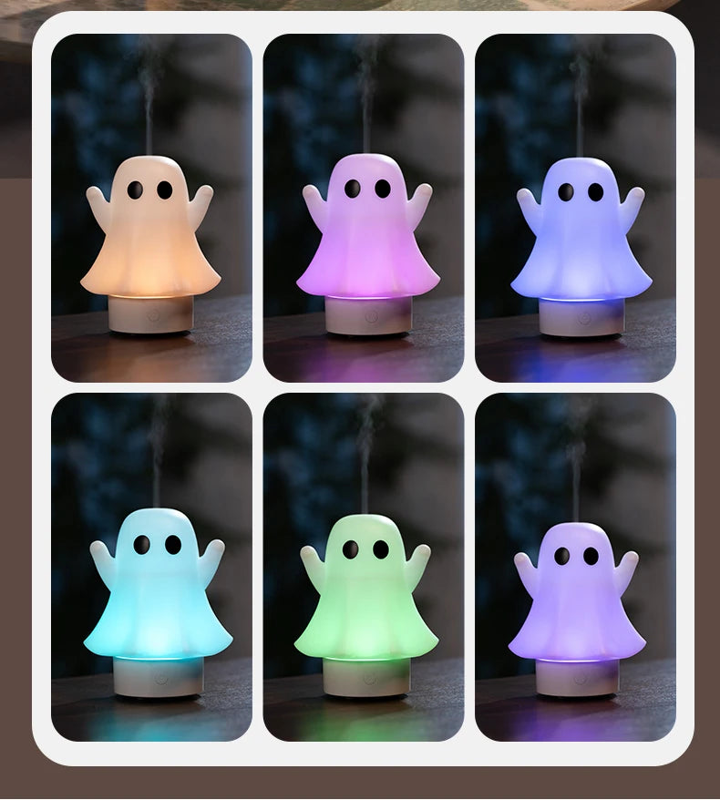 Cute Ghost Ultrasonic Air Humidifier with 7-Color LED