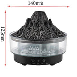 Glacier Lava Humidifier with 7-Color LED, Realistic Flame, Aroma Diffuser