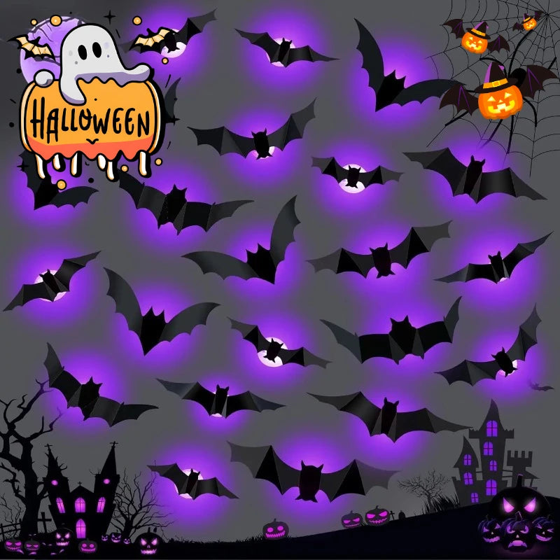 Creepy Bat Night Light LED Projector for Home Spooky Nights