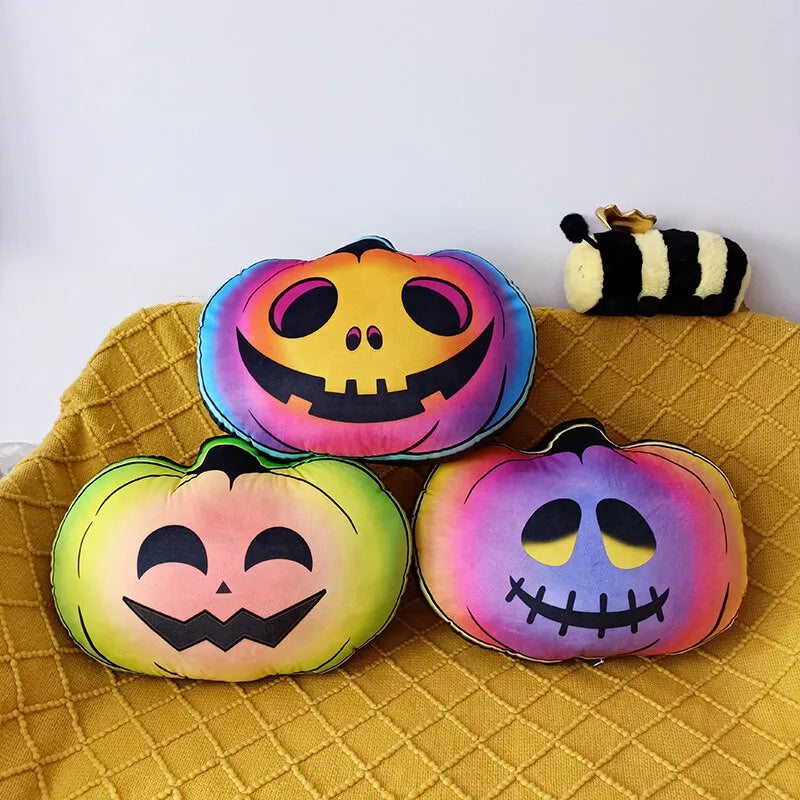 Spooky Soft Ghost & Pumpkin Cushion for Halloween Decor