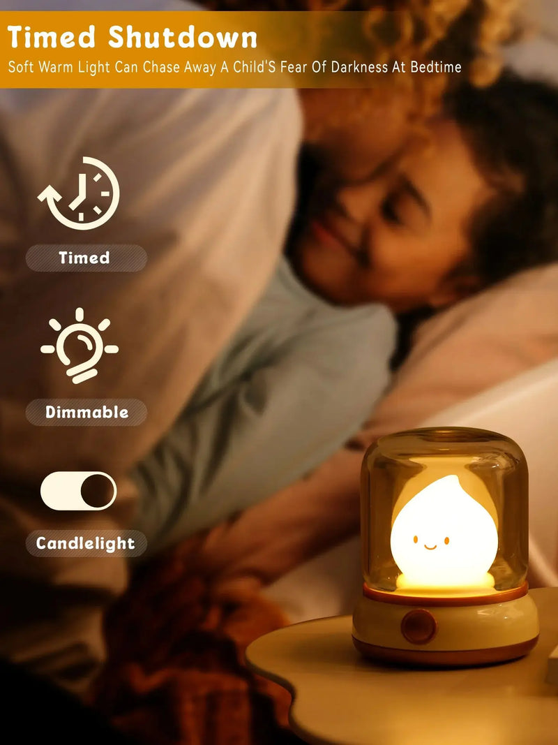 Flameless LED Candle USB Rechargeable Night Light