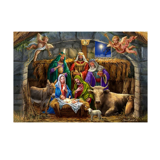 Birth of Jesus Christ Wall Art Canvas Painting