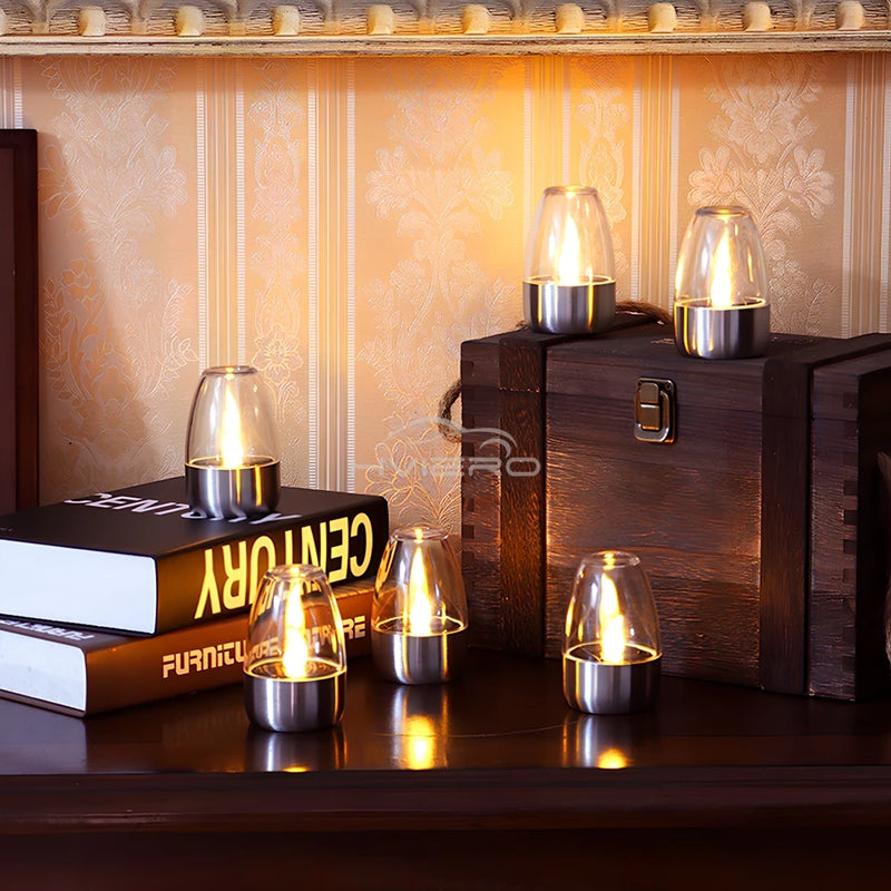 Waterproof Solar LED Flameless Candles for Outdoor Decor