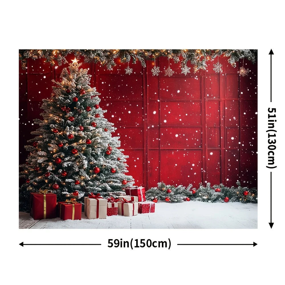 Christmas scene background, holiday wall decoration