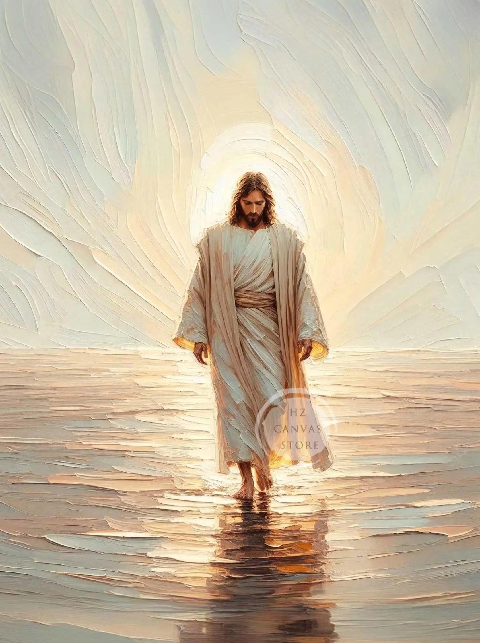 Modern Christian Jesus Children Art Poster