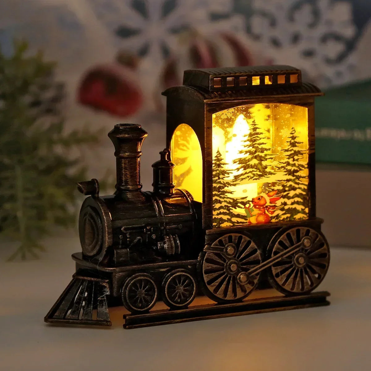 LED Night Lights Vintage Portable Train Night Lamp