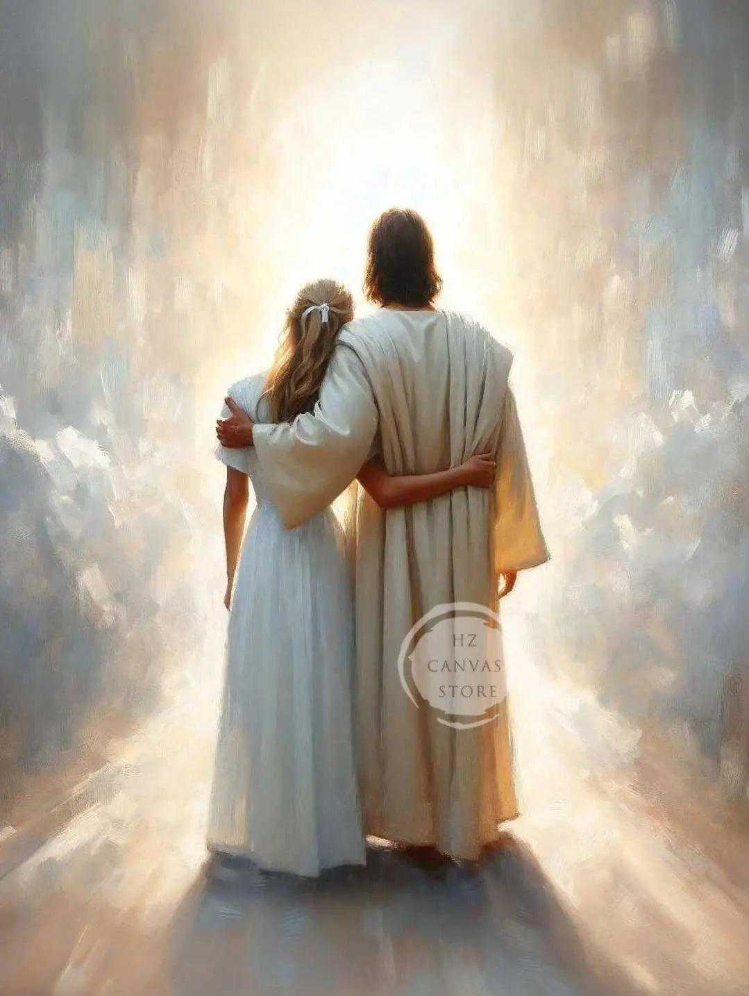 Modern Christian Jesus Children Art Poster