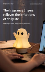 Cute Ghost Ultrasonic Air Humidifier with 7-Color LED