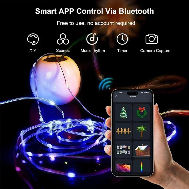 Smart Christmas Tree Decoration Lights APP Control Music