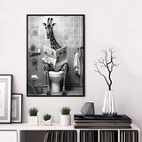 Funny Animal Bathroom Poster | Modern & Waterproof HD Wall Art