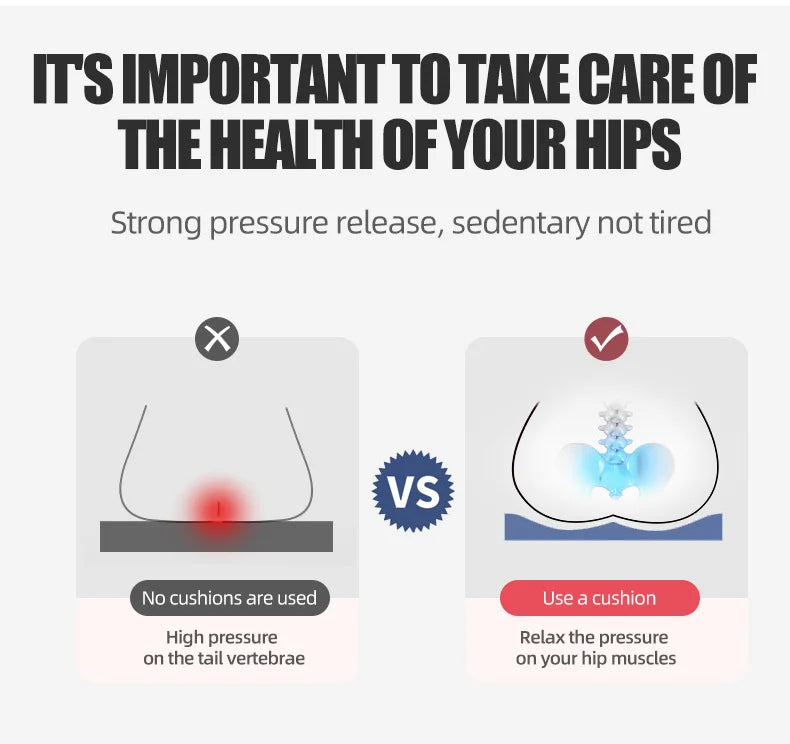 High‑Density Memory Foam Seat Cushion Ergonomic for Comfort